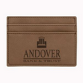 Leatherette Money Clip - Dark Brown Screen Imprinted